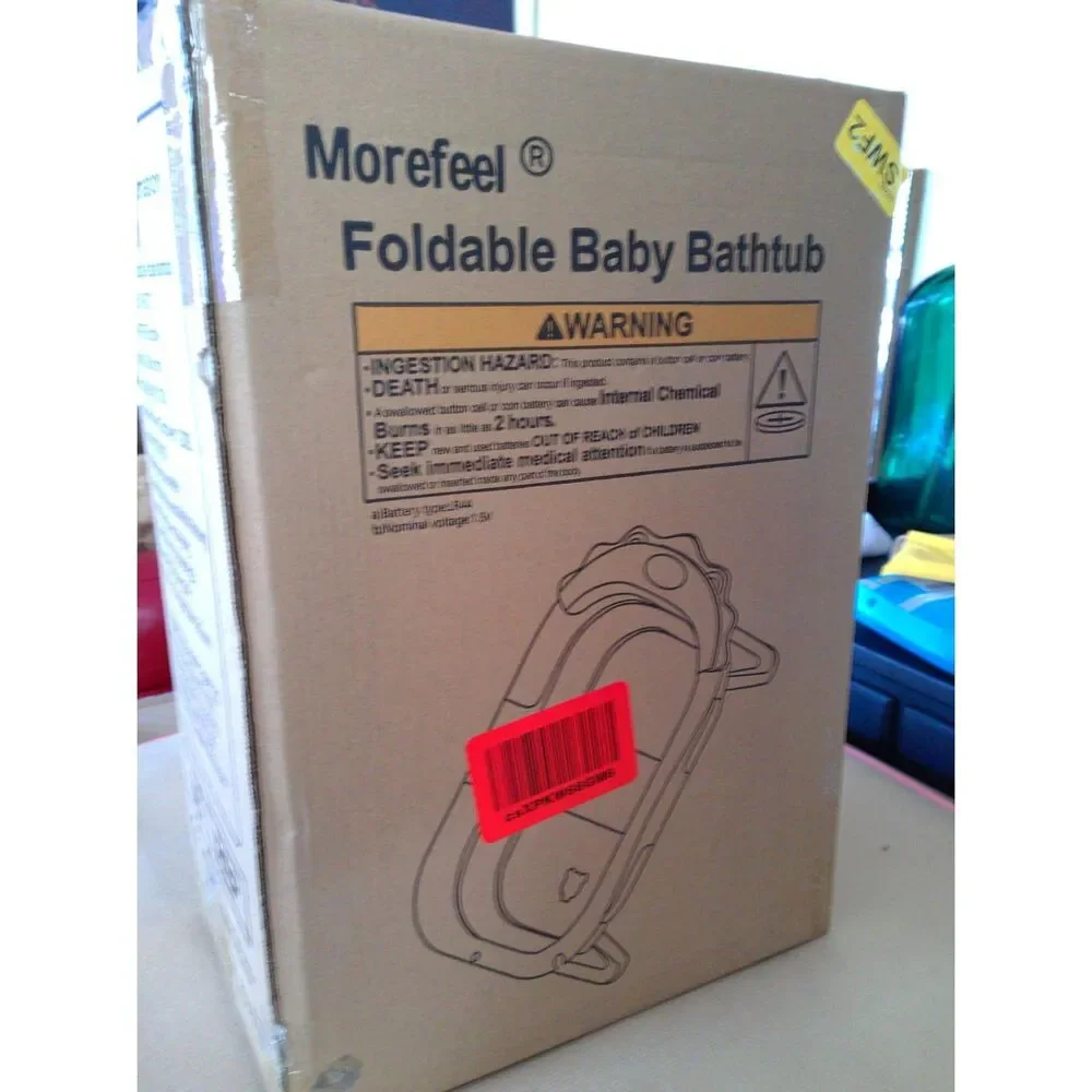 4-in-1 Foldable Baby Bathtub w/ Thermometer & Adjustable Mesh Sling GROW WITH ME